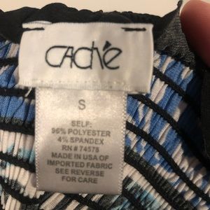 Cache Dresses - Cache Small Blue, White, Silver & Black Strapless Cache Dresses - Cache Small Blue, White, Silver & Black Strapless